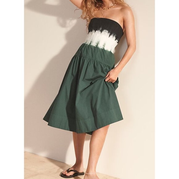 J. Crew Strapless drop-waist dress in dip-dye Size 8 - Picture 3 of 10